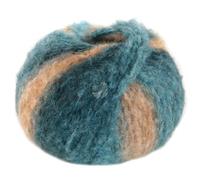 LANA GROSSA Gigante | Handstrickgarn aus 70% Alpaka (Fein) & 30% Polyamid | 100g Wolle zum Stricken & Häkeln | 300m Garn | Türkis/Grau-/Dunkelpetrol/Camel/Beige - 9