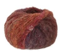 LANA GROSSA Gigante Multi | Voluminöses Alpakagarn mit Effektstruktur im farbenfrohen Ringelmix | Handstrickgarn aus 70% Alpaka (Fein) & 30% Polyamid | 50g Wolle, Stricken & Häkeln | 150m Garn FB-103