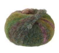 LANA GROSSA Gigante Multi | Voluminöses Alpakagarn mit Effektstruktur im farbenfrohen Ringelmix | Handstrickgarn aus 70% Alpaka (Fein) & 30% Polyamid | 50g Wolle, Stricken & Häkeln | 150m Garn FB-106