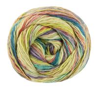 LANA GROSSA Gomitolo California | Strukturiertes Baumwoll-Leinengarn mit Hanffasern und farbenfrohen Effektstreifen-Druck aus dem Knäuel | 100g Wolle zum Stricken & Häkeln | 300m Garn FB 3043