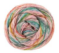 LANA GROSSA Gomitolo California | Strukturiertes Baumwoll-Leinengarn mit Hanffasern und farbenfrohen Effektstreifen-Druck aus dem Knäuel | 100g Wolle zum Stricken & Häkeln | 300m Garn FB 3041