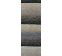 LANA GROSSA Gomitolo Fumo | Dochtgarn mit regelmäßigem Farbverlauf in breiten Streifen | Handstrickgarn aus 50% Schurwolle & 50% Acryl | 200g Wolle zum Stricken & Häkeln | 700m GarnFB 518