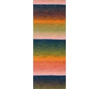 LANA GROSSA Gomitolo Fumo | Dochtgarn mit regelmäßigem Farbverlauf in breiten Streifen | Handstrickgarn aus 50% Schurwolle & 50% Acryl | 200g Wolle zum Stricken & Häkeln | 700m GarnFB 515