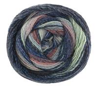 LANA GROSSA Gomitolo Fumo | Dochtgarn mit regelmäßigem Farbverlauf in breiten Streifen | Handstrickgarn aus 50% Schurwolle & 50% Acryl | 200g Wolle zum Stricken & Häkeln | 700m GarnFB 517
