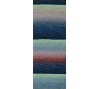 LANA GROSSA Gomitolo Fumo | Dochtgarn mit regelmäßigem Farbverlauf in breiten Streifen | Handstrickgarn aus 50% Schurwolle & 50% Acryl | 200g Wolle zum Stricken & Häkeln | 700m GarnFB 517