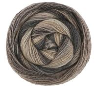 LANA GROSSA Gomitolo Fumo | Dochtgarn mit regelmäßigem Farbverlauf in breiten Streifen | Handstrickgarn aus 50% Schurwolle & 50% Acryl | 200g Wolle zum Stricken & Häkeln | 700m GarnFB 518