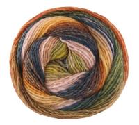 LANA GROSSA Gomitolo Fumo | Dochtgarn mit regelmäßigem Farbverlauf in breiten Streifen | Handstrickgarn aus 50% Schurwolle & 50% Acryl | 200g Wolle zum Stricken & Häkeln | 700m GarnFB 515