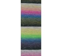 LANA GROSSA Gomitolo Fumo | Dochtgarn mit regelmäßigem Farbverlauf in breiten Streifen | Handstrickgarn aus 50% Schurwolle & 50% Acryl | 200g Wolle zum Stricken & Häkeln | 700m GarnFB 514