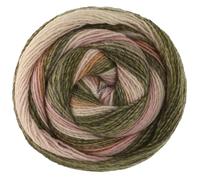 LANA GROSSA Gomitolo Fumo | Dochtgarn mit regelmäßigem Farbverlauf in breiten Streifen | Handstrickgarn aus 50% Schurwolle & 50% Acryl | 200g Wolle zum Stricken & Häkeln | 700m GarnFB 516