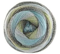 LANA GROSSA Gomitolo Gala| Dochtgarn im Farbverlauf mit dezentem Lurex-Effekt | Handstrickgarn aus 60% Schurwolle, 38% Polyacryl & 2% Polyester | 200g Wolle zum Stricken & Häkeln | 700m Garn