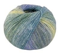 LANA GROSSA Gomitolo Mambo | Flauschig Baumwollgarn mit Streifen-Farbverlauf aus dem Knäuel | Handstrickgarn aus 100% Baumwolle (Bio) |100g Wolle zum Stricken & Häkeln | 240m Garn FB 2038