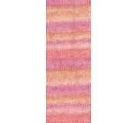 LANA GROSSA Gomitolo Mambo | Flauschig Baumwollgarn mit Streifen-Farbverlauf aus dem Knäuel | Handstrickgarn aus 100% Baumwolle (Bio) |100g Wolle zum Stricken & Häkeln | 240m Garn FB 2042