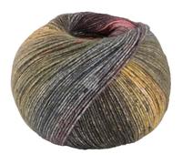 LANA GROSSA Gomitolo Mambo | Flauschig Baumwollgarn mit Streifen-Farbverlauf aus dem Knäuel | Handstrickgarn aus 100% Baumwolle (Bio) |100g Wolle zum Stricken & Häkeln | 240m Garn FB 2032