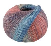 LANA GROSSA Gomitolo Mambo | Flauschig Baumwollgarn mit interessantem Streifen-Farbverlauf aus dem Knäuel | Handstrickgarn aus 100% Baumwolle (Bio) |100g Wolle zum Stricken & Häkeln | 240m Garn