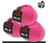 LANA GROSSA Lana Grossa 3 x 50 g Brigitte No. 2 Netzgarn Wolle Alpaka Baumwolle 46 Farben Verschiedene zur Auswahl 0.15 kg
