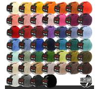 LANA GROSSA Lana Grossa 3 x 50 g Brigitte No. 2 Netzgarn Wolle Alpaka Baumwolle 46 Farben Verschiedene zur Auswahl 0.15 kg