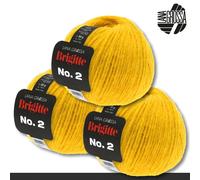 LANA GROSSA Lana Grossa 3 x 50 g Brigitte No. 2 Netzgarn Wolle Alpaka Baumwolle 46 Farben Verschiedene zur Auswahl 0.15 kg