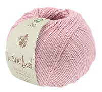 LANA GROSSA Landlust Baumwolle | Klassisches Bio-Baumwollgarn, Gots zertifiziert | Handstrickgarn aus 100% Baumwolle (Bio) | 50g Wolle zum Stricken & Häkeln | 115m Garn FB 17 Altrosa