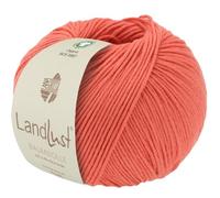 LANA GROSSA Landlust Baumwolle | Klassisches Bio-Baumwollgarn, Gots zertifiziert | Handstrickgarn aus 100% Baumwolle (Bio) | 50g Wolle zum Stricken & Häkeln | 115m Garn FB 20 Lachs