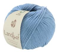 LANA GROSSA Landlust Baumwolle | Klassisches Bio-Baumwollgarn, Gots zertifiziert | Handstrickgarn aus 100% Baumwolle (Bio) | 50g Wolle zum Stricken & Häkeln | 115m Garn FB 14 Jeans