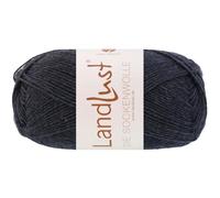 LandLust die Sockenwolle 50g Melange 4-fach 1605 - Schwarzblau meliert