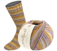 LANA GROSSA Landlust die Sockenwolle | Garn aus Merinowolle in verschiedenen Farben | Handstrickgarn aus 80% Schurwolle (Merino) & 20% Polyamid | 100g Wolle zum Stricken & Häkeln | 420m Garn FB812