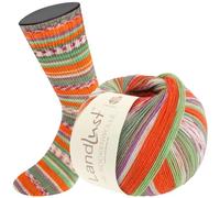 LANA GROSSA Landlust die Sockenwolle | Garn aus Merinowolle in verschiedenen Farben | Handstrickgarn aus 80% Schurwolle (Merino) & 20% Polyamid | 100g Wolle zum Stricken & Häkeln | 420m Garn FB313