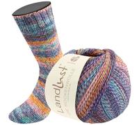 LANA GROSSA Landlust die Sockenwolle | Garn aus Merinowolle in verschiedenen Farben | Handstrickgarn aus 80% Schurwolle (Merino) & 20% Polyamid | 100g Wolle zum Stricken & Häkeln | 420m Garn FB213