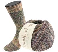LANA GROSSA Landlust die Sockenwolle | Garn aus Merinowolle in verschiedenen Farben | Handstrickgarn aus 80% Schurwolle (Merino) & 20% Polyamid | 100g Wolle zum Stricken & Häkeln | 420m Garn FB214