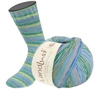 LANA GROSSA Landlust die Sockenwolle | Garn aus Merinowolle in verschiedenen Farben | Handstrickgarn aus 80% Schurwolle (Merino) & 20% Polyamid | 100g Wolle zum Stricken & Häkeln | 420m Garn FB426