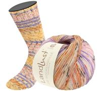 LANA GROSSA Landlust die Sockenwolle | Garn aus Merinowolle in verschiedenen Farben | Handstrickgarn aus 80% Schurwolle (Merino) & 20% Polyamid | 100g Wolle zum Stricken & Häkeln | 420m Garn FB513