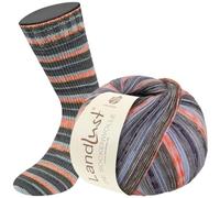 LANA GROSSA Landlust die Sockenwolle | Garn aus Merinowolle in verschiedenen Farben | Handstrickgarn aus 80% Schurwolle (Merino) & 20% Polyamid | 100g Wolle zum Stricken & Häkeln | 420m Garn FB425