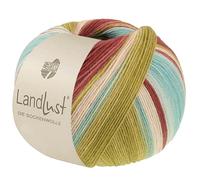 LANA GROSSA Landlust die Sockenwolle | Garn aus Merinowolle in verschiedenen Farben | Handstrickgarn aus 80% Schurwolle (Merino) & 20% Polyamid | 100g Wolle zum Stricken & Häkeln | 420m Garn FB 136