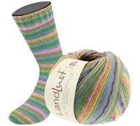 LANA GROSSA Landlust die Sockenwolle | Garn aus Merinowolle in verschiedenen Farben | Handstrickgarn aus 80% Schurwolle (Merino) & 20% Polyamid | 100g Wolle zum Stricken & Häkeln | 420m Garn FB423