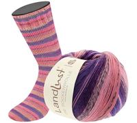 LANA GROSSA Landlust die Sockenwolle | Garn aus Merinowolle in verschiedenen Farben | Handstrickgarn aus 80% Schurwolle (Merino) & 20% Polyamid | 100g Wolle zum Stricken & Häkeln | 420m Garn FB422