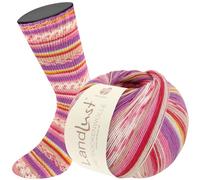 Landlust Sockenwolle 315 flieder/rosa/rohweiß/gelb/himbeerrot/pastellrosa/fuchsia