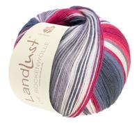 LANA GROSSA Landlust die Sockenwolle | Garn aus Merinowolle in verschiedenen Farben | Handstrickgarn aus 80% Schurwolle (Merino) & 20% Polyamid | 100g Wolle zum Stricken & Häkeln | 420m Garn FB119