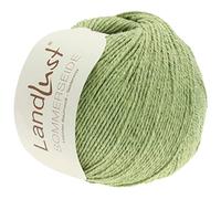 Lana Grossa Landlust Sommerseide, 0003 lindgrün, 1, 50% Seide/50% Baumwolle, Wolle, Baumwolle