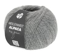 LANA GROSSA Meilenweit 100 Alpaca | Kuschelweiches Alpaka-Sockengarn, im Wollprogramm bis 30°C | Handstrickgarn aus 70% Alpaka & 30% Polyamid | 100g Wolle zum Stricken & Häkeln | 420m Garn FB2014