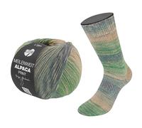 MEILENWEIT 100g Alpaca Print II 2212 - Petrol/Grün/Graugrün/Grège/Mint/Minttürkis/Jeansblau