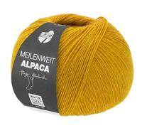 LANA GROSSA Meilenweit 100 Alpaca | Kuschelweiches Alpaka-Sockengarn, im Wollprogramm bis 30°C | Handstrickgarn aus 70% Alpaka & 30% Polyamid | 100g Wolle zum Stricken & Häkeln | 420m Garn FB2004