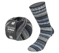 LANA GROSSA Meilenweit 100 Alpaca Mix | Kuschelweiches Sockengarn, waschmaschinenfest | Handstrickgarn aus 70% Alpaka (superfein) & 30% Polyamid | 100g Wolle zum Stricken & Häkeln | 420m GarnFB 2306