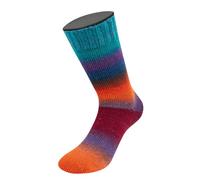 Lana Grossa Meilenweit 100 Color Mix Sparks 7616 Lachsrot/Dunkelblau/Royal/Türkis/Rotviolett/Fuchsia