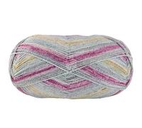 Lana Grossa Meilenweit 100 Cotone Vegano Arancia 6171 Dunkelfuchsia/Hellgrau/Natur/Mint/Senfgelb