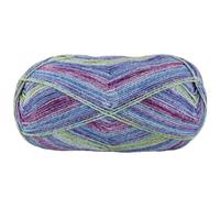 Lana Grossa Meilenweit 100 Cotone Vegano Arancia 6174 Violett/Türkis/Graublau/Limette/Hellblau