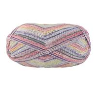 Lana Grossa Meilenweit 100 Cotone Vegano Mango 4454 Silbergrau/Hellgelb/Violett/Rosa/Nelke/Moosgrün/