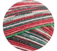 LANA GROSSA Meilenweit 100 Merino Christmas | Sockengarn aus Merino-Wolle, waschmaschinenfest | Handstrickgarn aus 80% Schurwolle & 20% Polyamid | 100g Wolle, Stricken & Häkeln | 420m Garn FB 6802