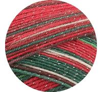 LANA GROSSA Meilenweit 100 Merino Christmas | Sockengarn aus Merino-Wolle, waschmaschinenfest | Handstrickgarn aus 80% Schurwolle & 20% Polyamid | 100g Wolle, Stricken & Häkeln | 420m Garn FB 6805