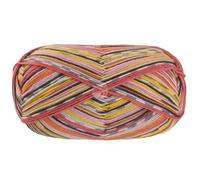 MEILENWEIT 100g Merino Extrafine Coccole 3802 - Gelb/Hell-/Dunkelgrau/Altrosa/Rosa/Orange gestreift