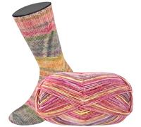 LANA GROSSA Meilenweit 100 Merino extrafine | Hochwertiges Sockengarn, waschmaschinenfest | Handstrickgarn aus 75% Schurwolle & 25% Polyamid | 100g Wolle, Stricken & Häkeln | 420m Garn FB3495